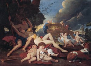 维纳斯和阿多尼斯 作者 尼古拉斯·普桑（Nicolas Poussin）